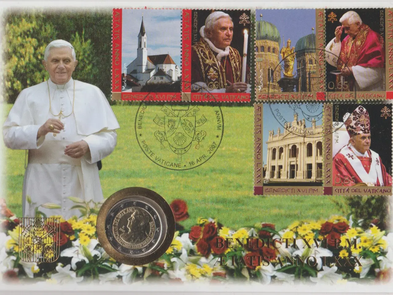 Billede 1 - Vatikanets 2 Euro 2007 erindringsmønt
