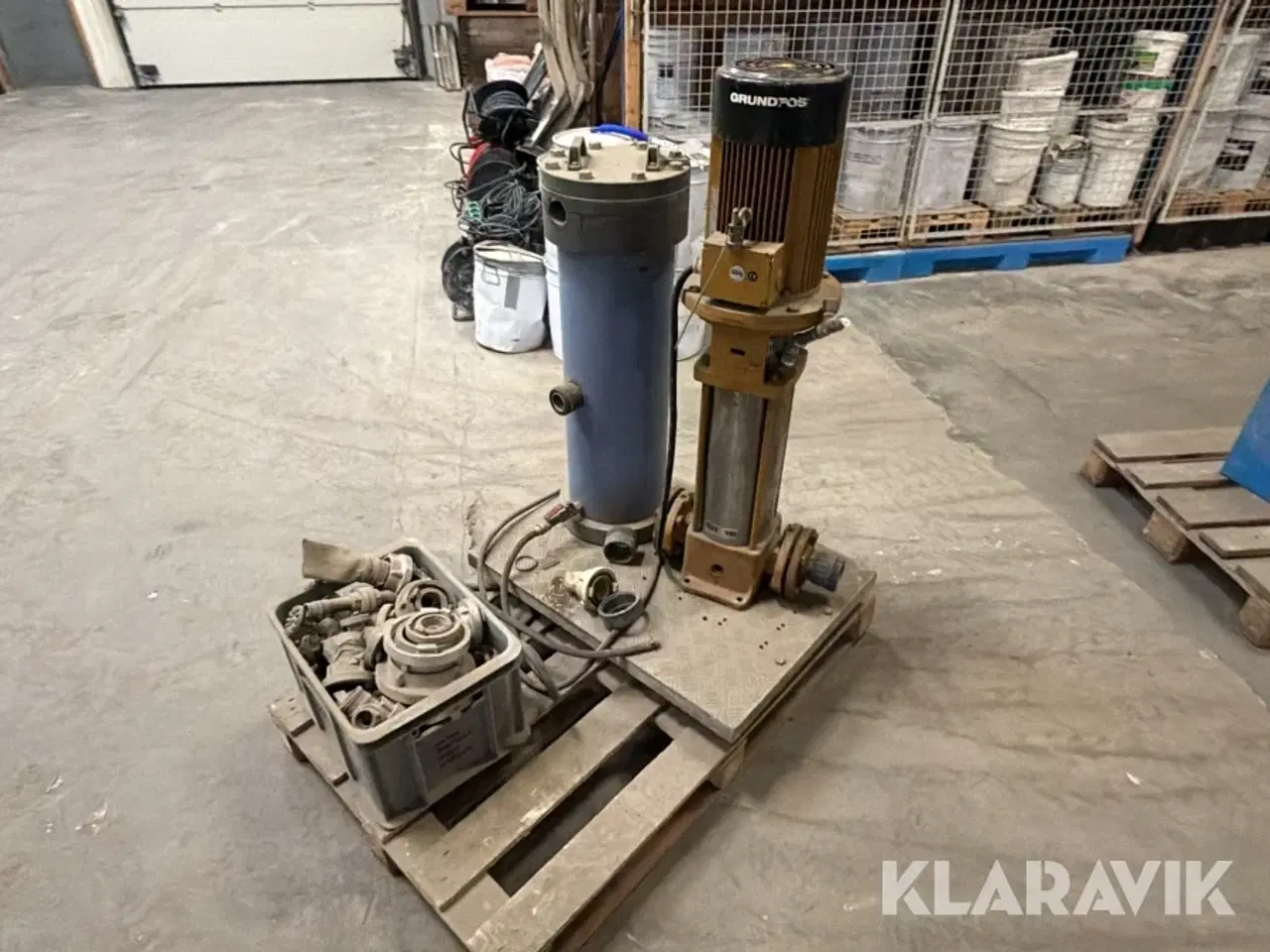 Billede 5 - Pumpe Grundfos CR16-80 med DVS Vandteknik patronfilter og diverse fittings