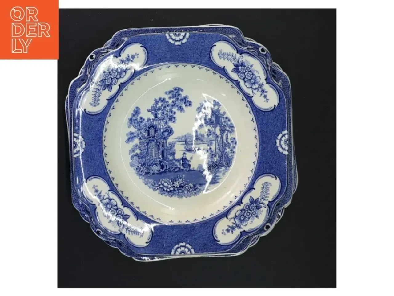 Billede 4 - Antikke porcelæn tallerkener (str. 22,5x2,5&24x1 cm)