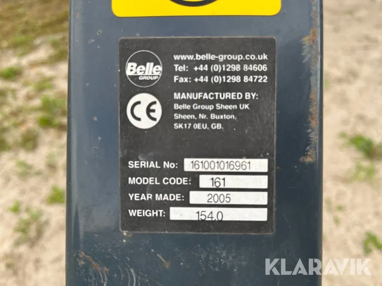 Billede 5 - Pladevibrator Belle RPC 30/40