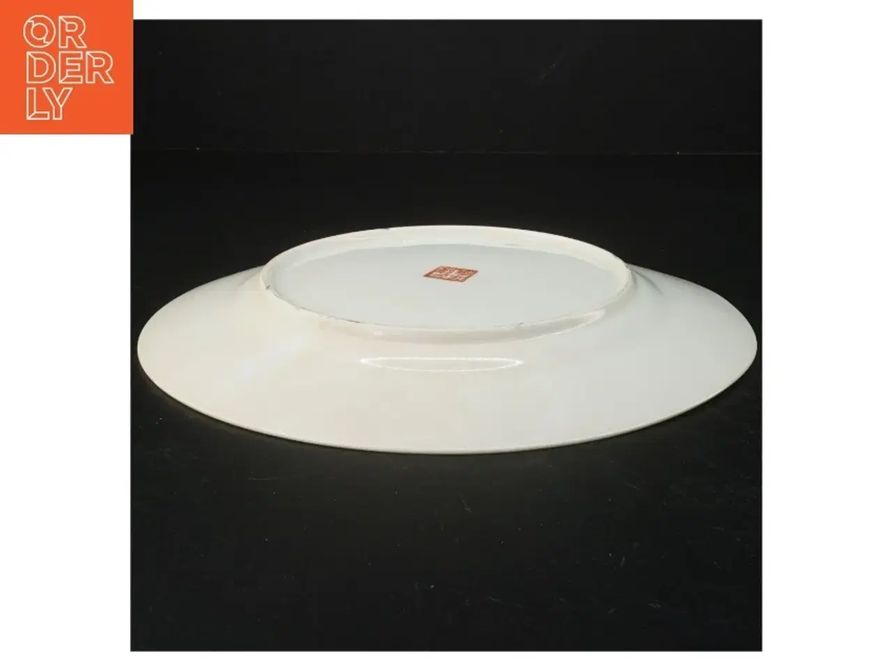 Billede 3 - Kinesisk porcelænstallerken med dekorativt mønster (str. 26 cm)