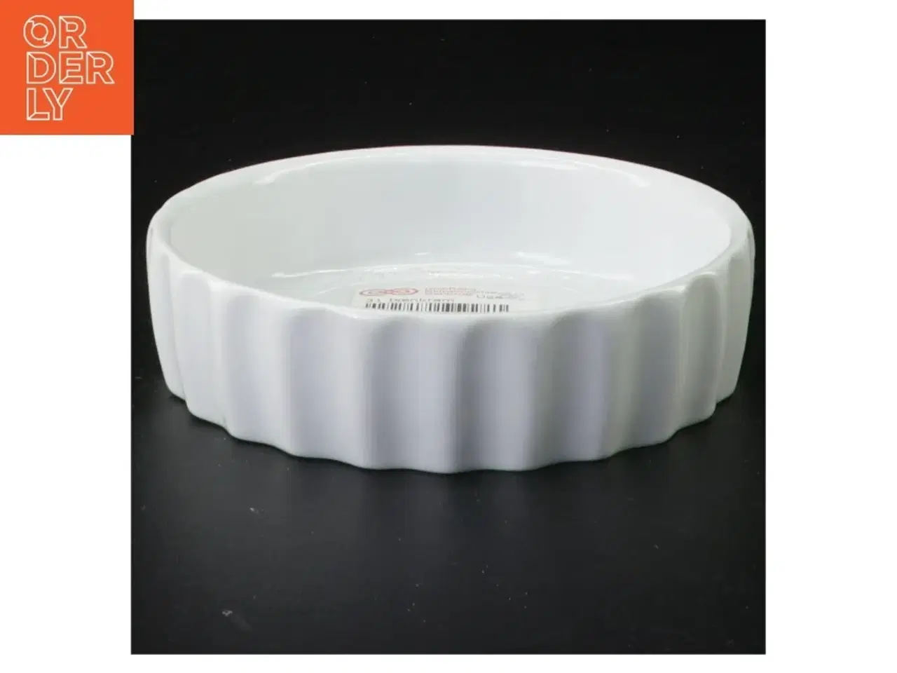 Billede 1 - Hvid porcelænsfad fra Galzone Denmark (str. 12 x 3 cm)