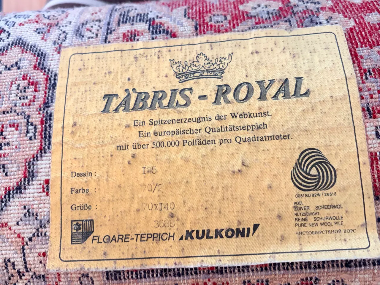 Billede 2 - Tabris royal tæppe