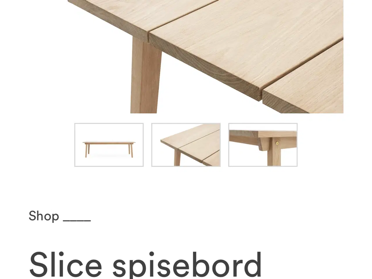 Billede 3 - Normann Copenhagen Slice spisebord i eg