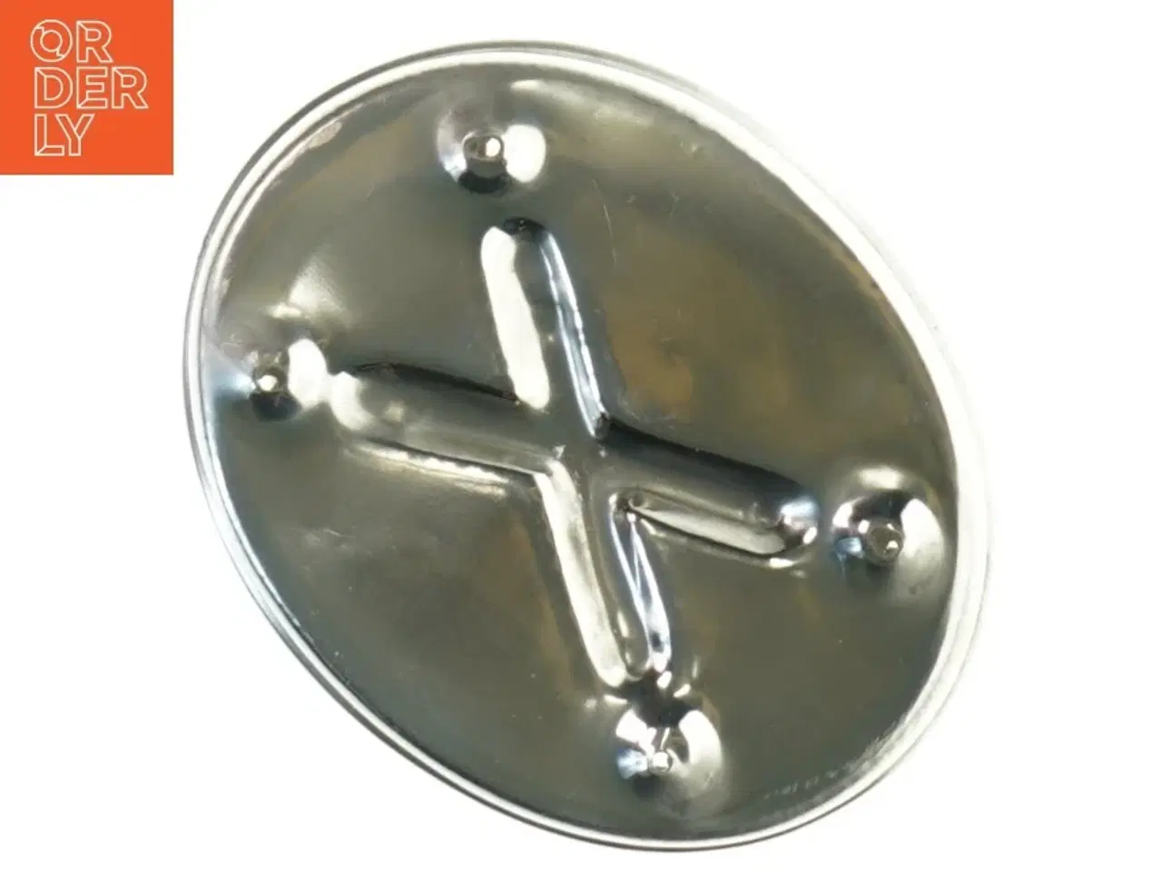 Billede 4 - Sølvfarvet Vintage oval blomsterpræget Metal æske (str. 11x9 cm)