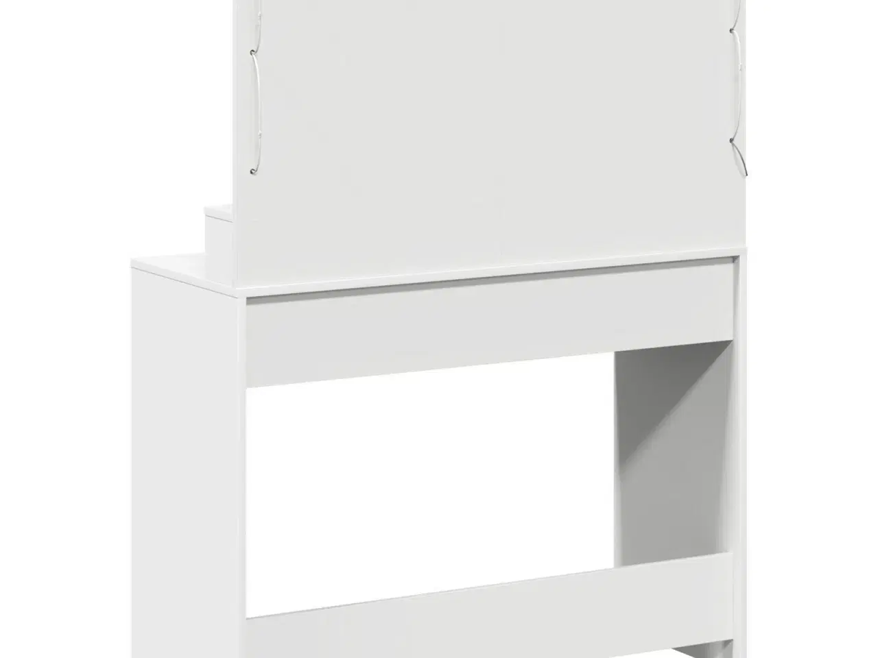 Billede 6 - Makeupbord med hylde Hvid 100 x 41 x 135 cm Konstrueret træ