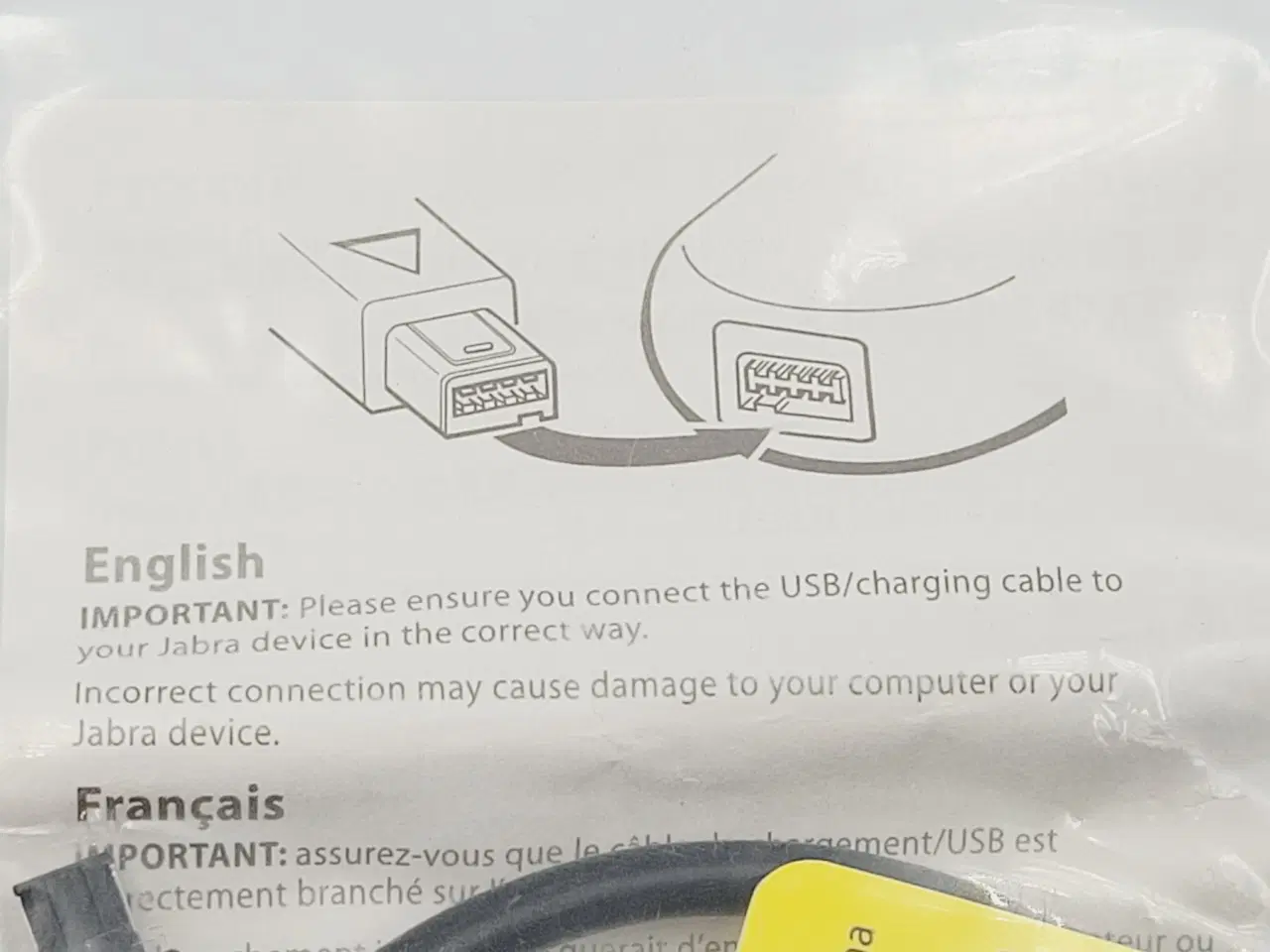 Billede 3 - ⭐️· 🎧 Original Jabra USB/Opladningskabel Helt Ny