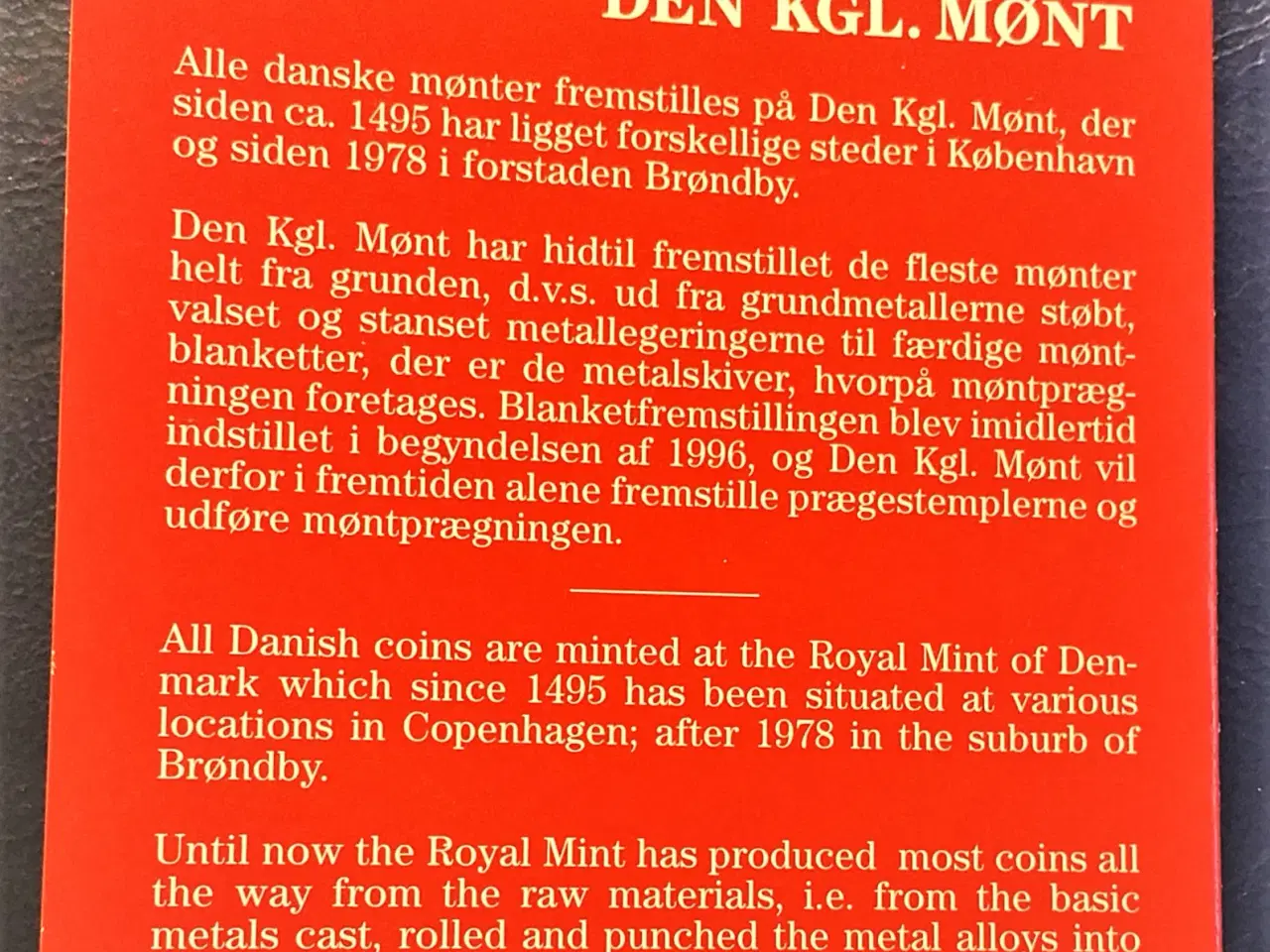 Billede 6 - DET KGL MØNTSÆT 1996 med 20 kr krone 1995 Joachims