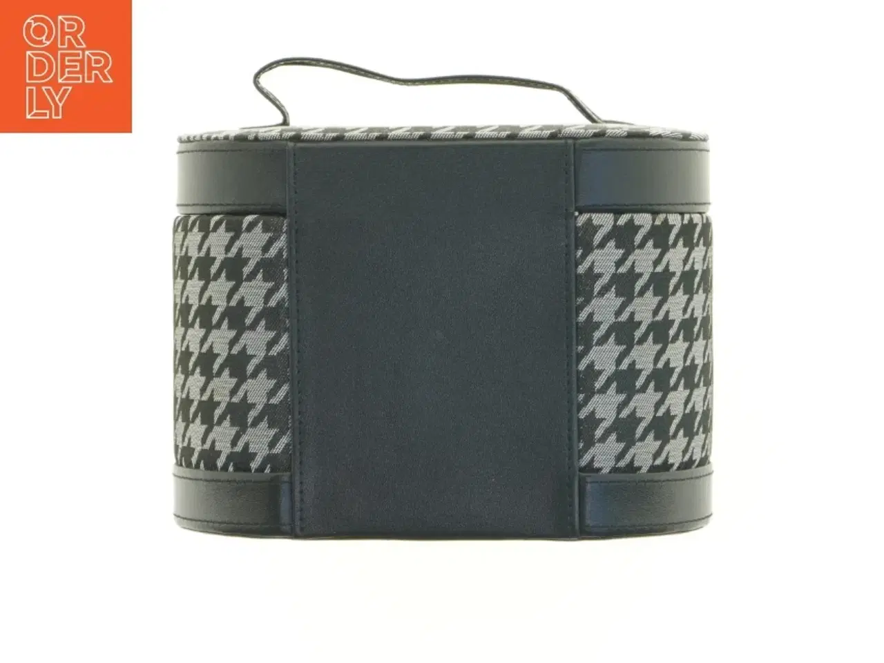 Billede 6 - Sminketaske eller smykkeboks med houndstooth mønster (str. 21,5 x 12 x 15,5 cm)