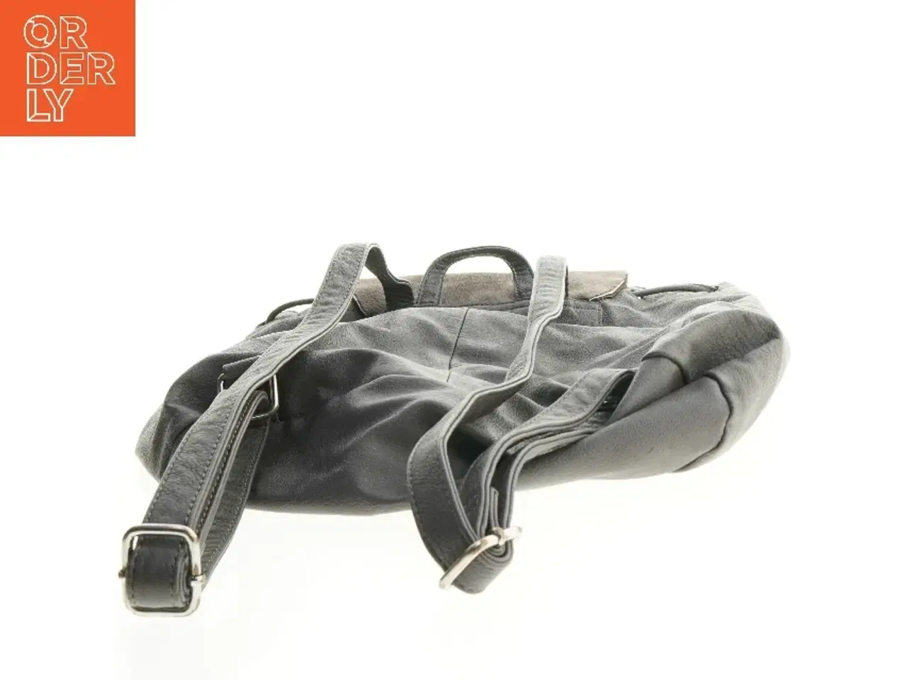 Billede 3 - Grå skuldertaske i læder