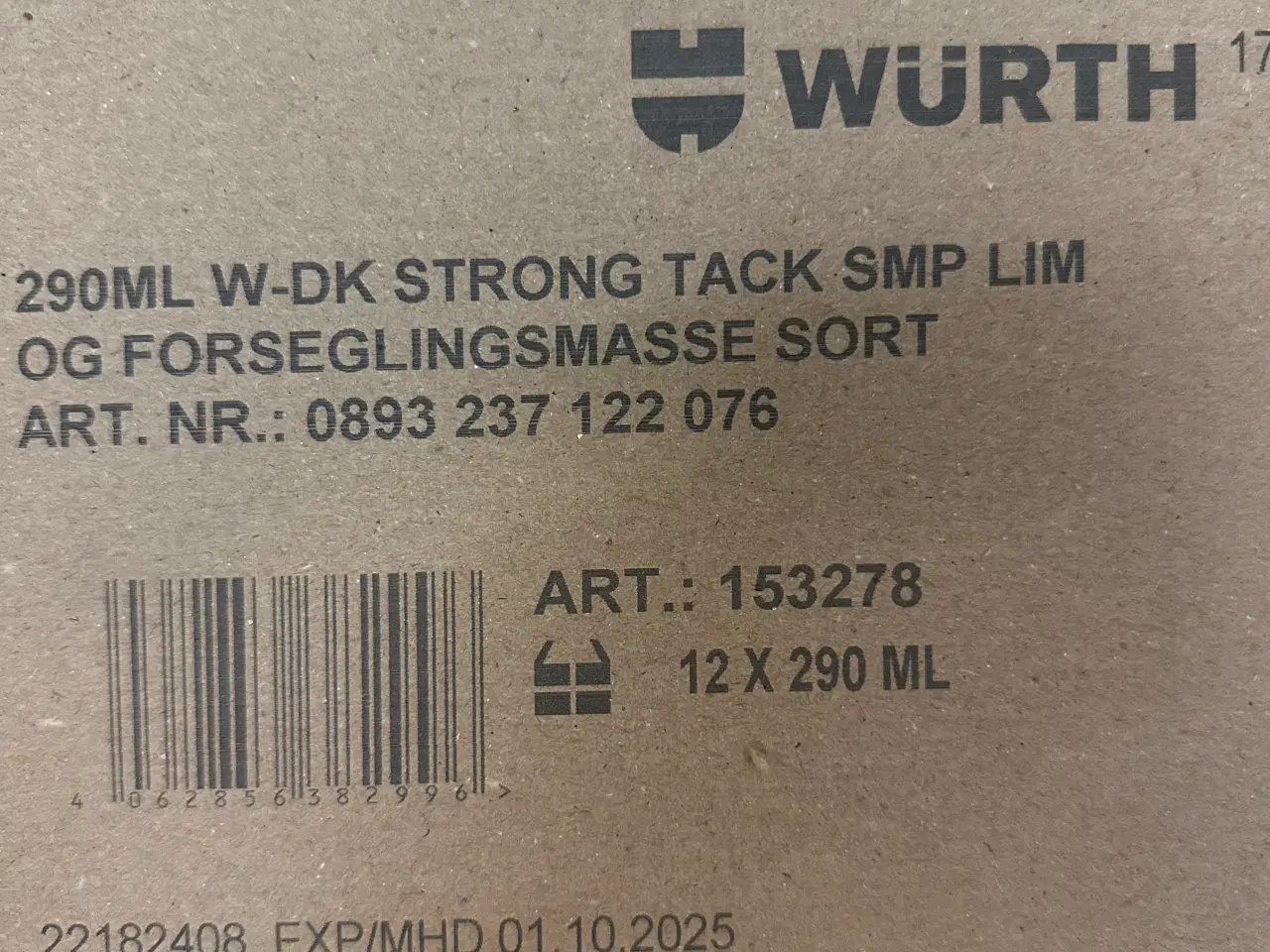 Billede 1 - Würth strongtack lim sort