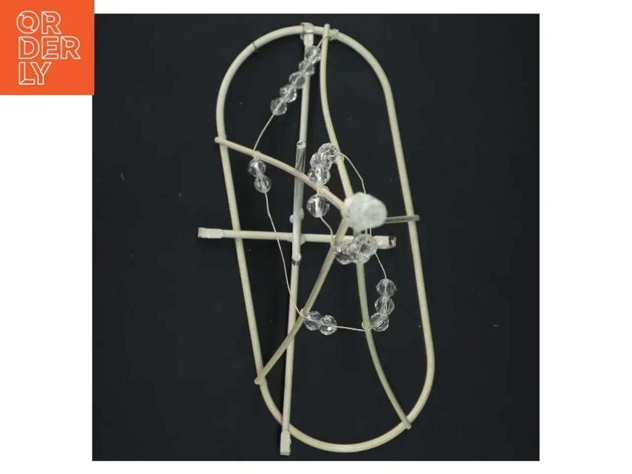 Billede 4 - Lysestage med krystaller (str. 37x24x10 cm)