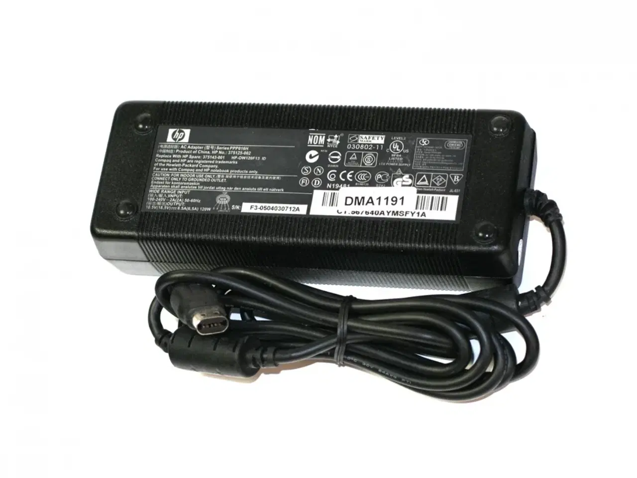 Billede 1 - HP Compaq 120W 18.5V 6.5A strømforsyning - Original