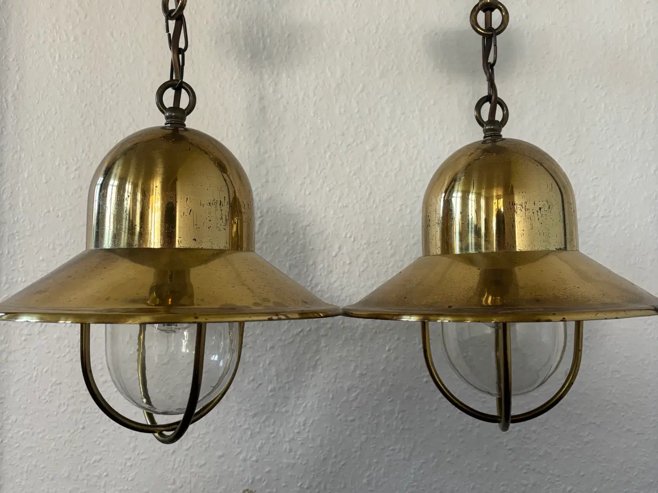 Billede 3 - Messing skibslamper i god stand 