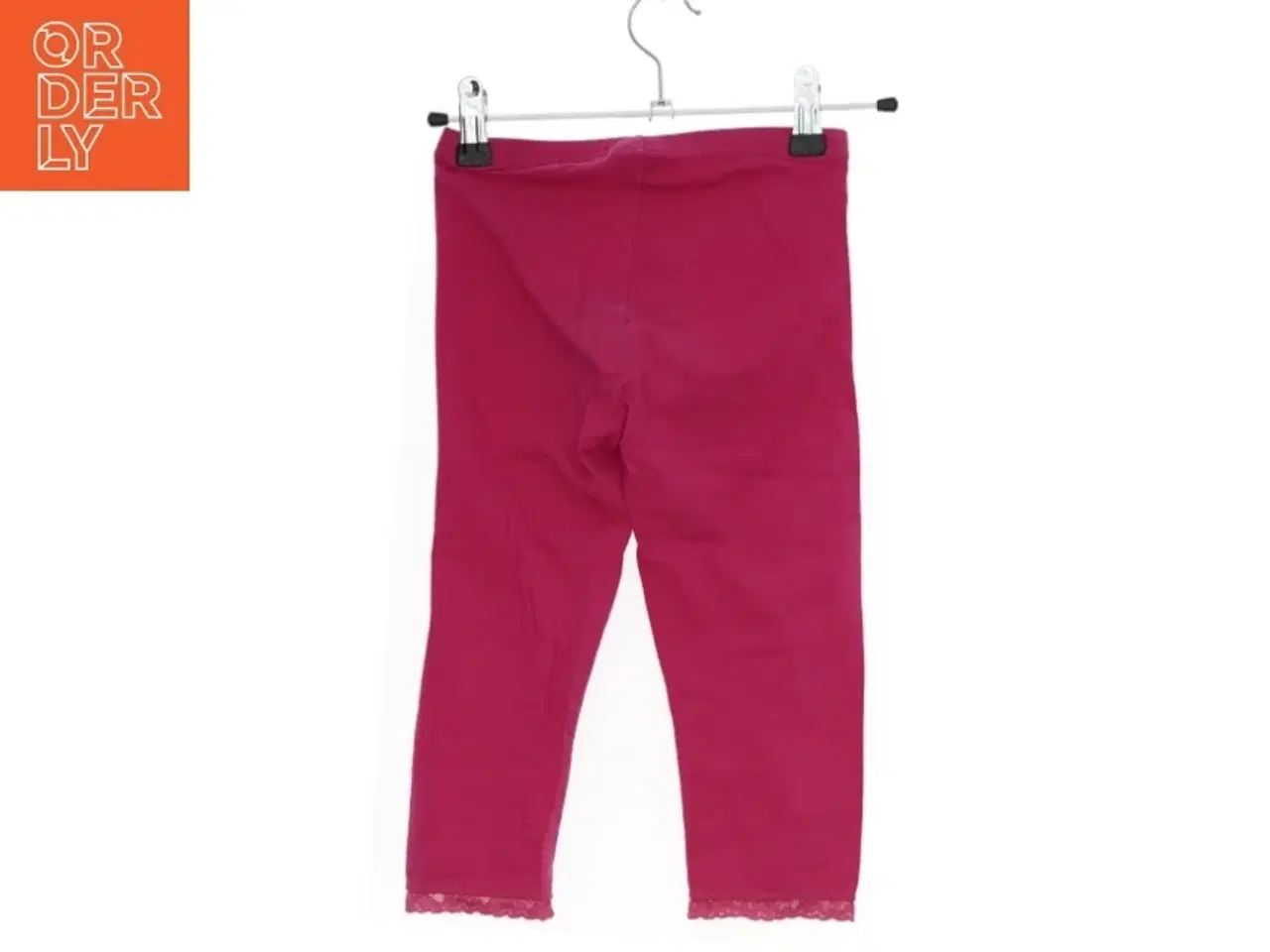 Billede 2 - Lyserøde leggings med blonder fra H&M (str. 122)