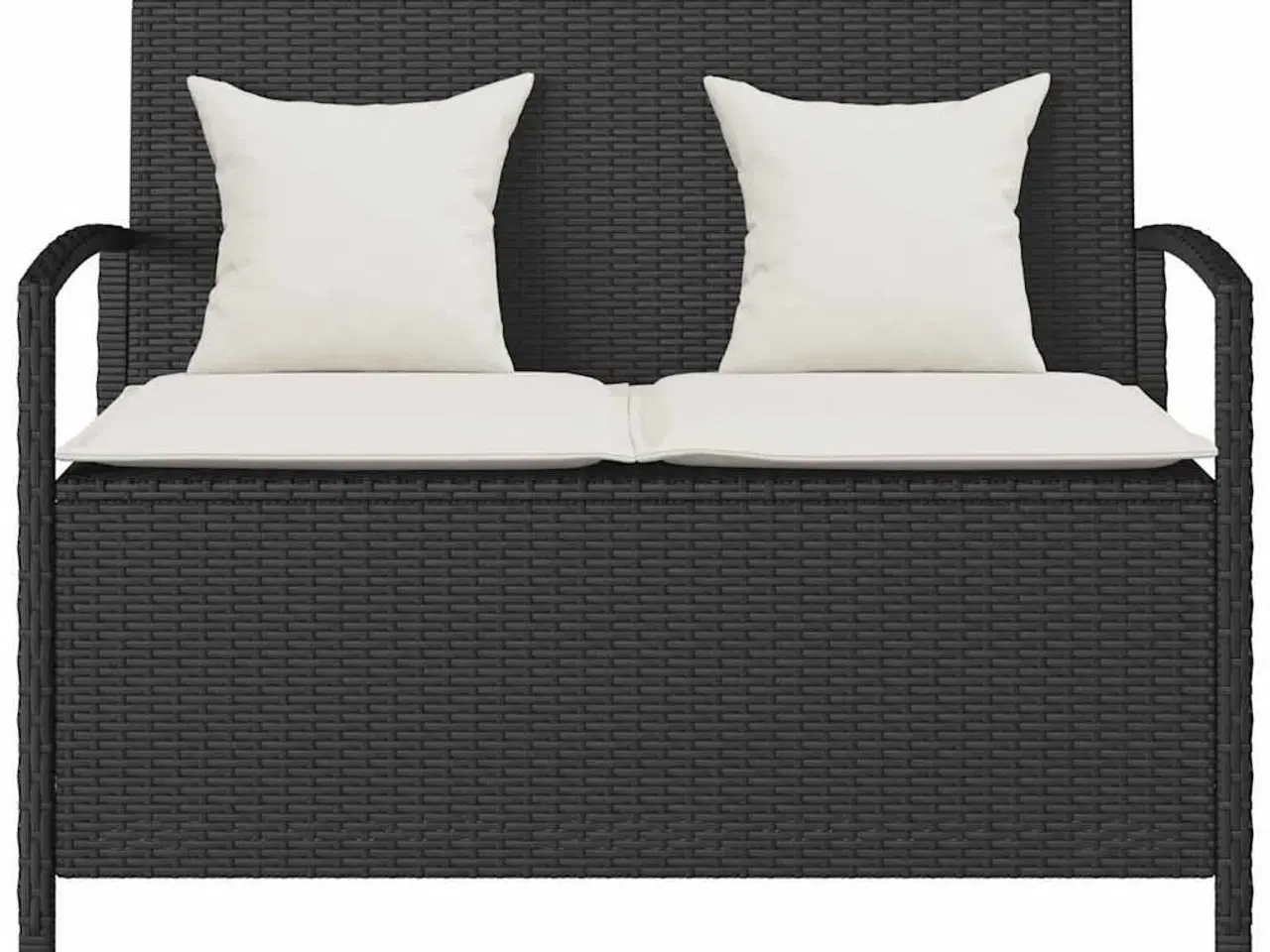 Billede 4 - Opbevaringsbænk til haven med hynde polyrattan sort