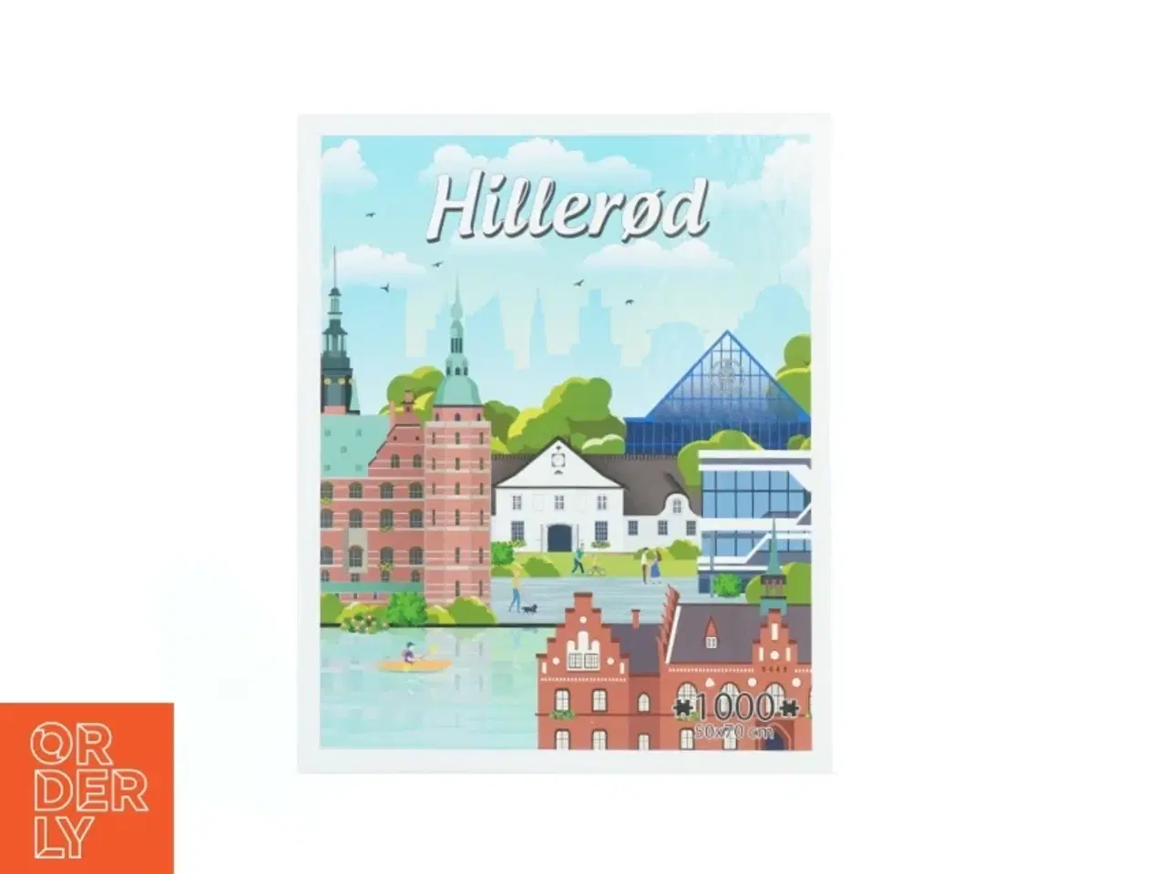 Billede 1 - Puslespil med Hillerød motiv (str. 50 x 70 cm)