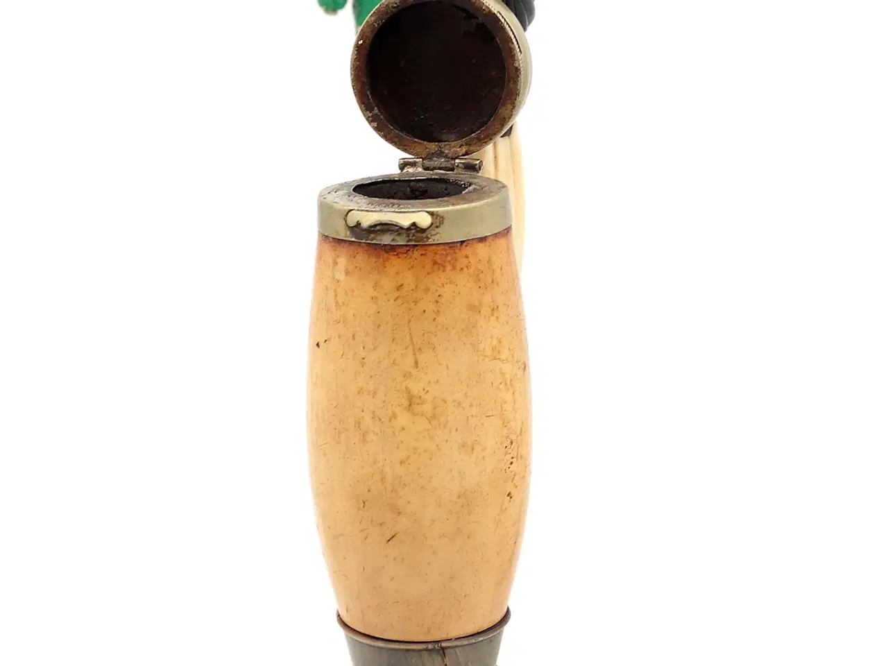 Billede 7 - Antik Alpepibe med mærskumshoved, horn og ben