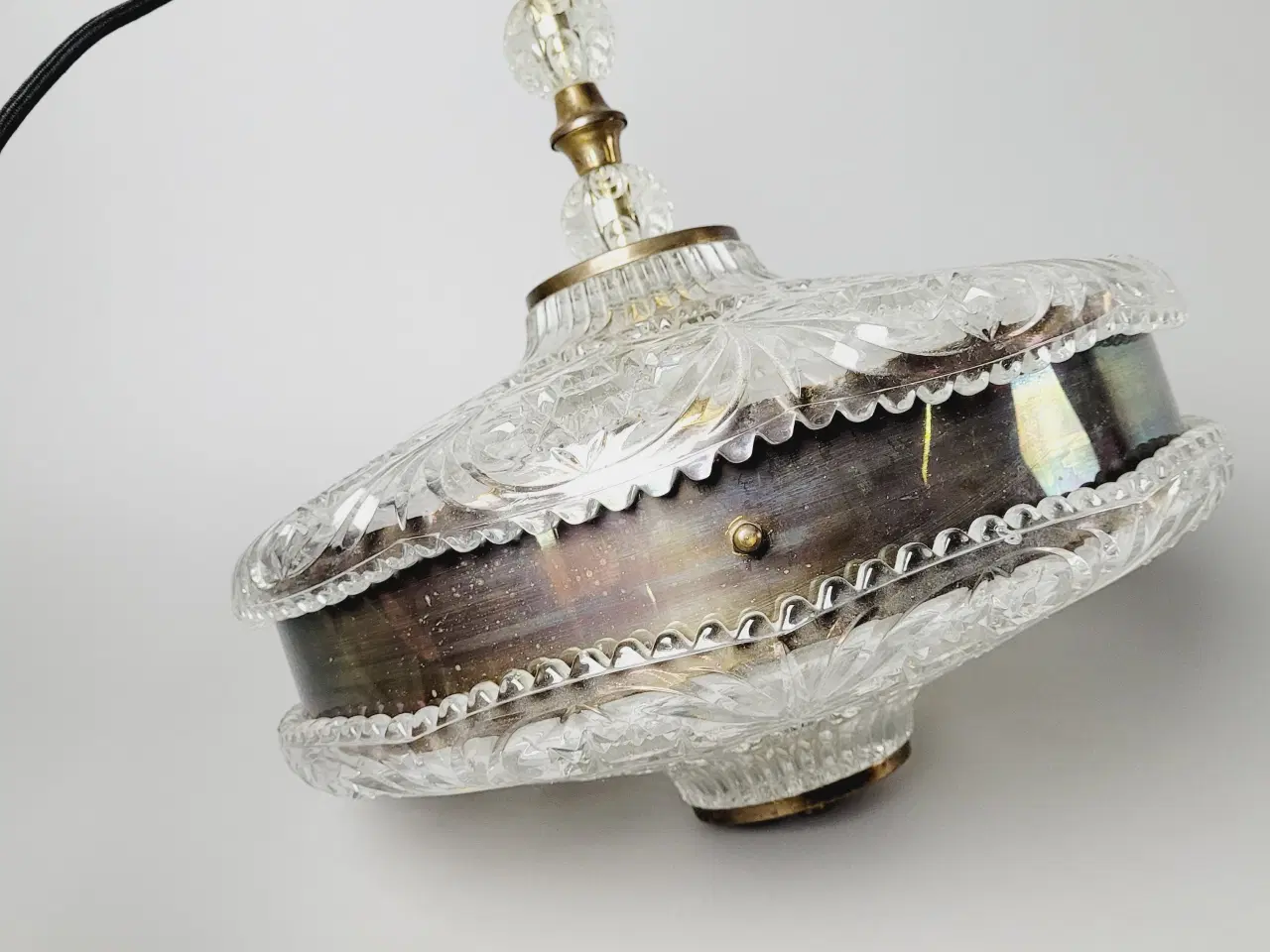 Billede 8 - ⭐️· Stor Vintage Loftslampe i Støbt Krystalglas