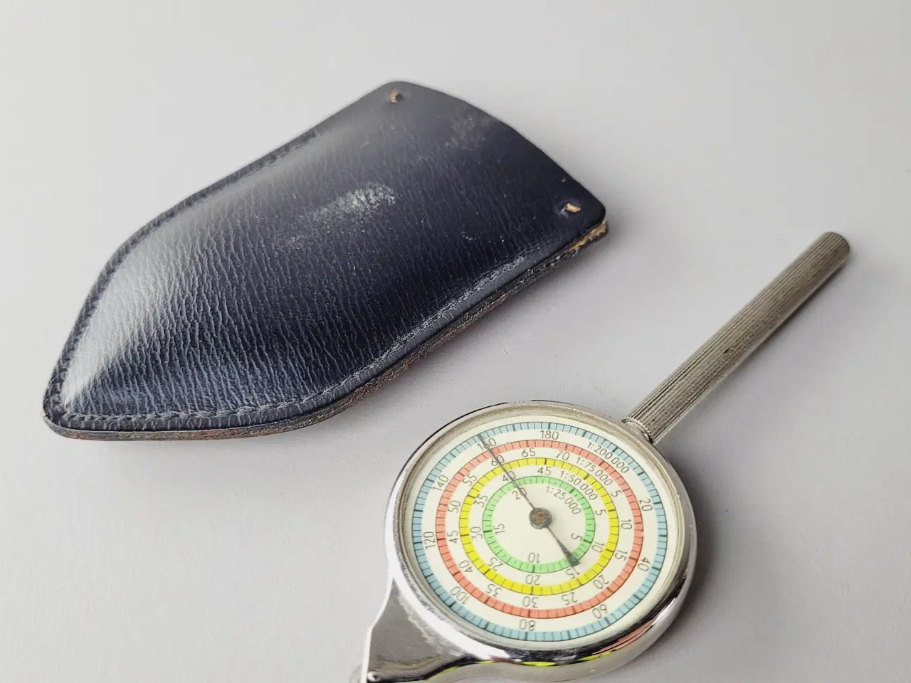 Billede 1 - ⭐️- 🗺️ Vintage Kortmåler / Curvimeter i Læderetui