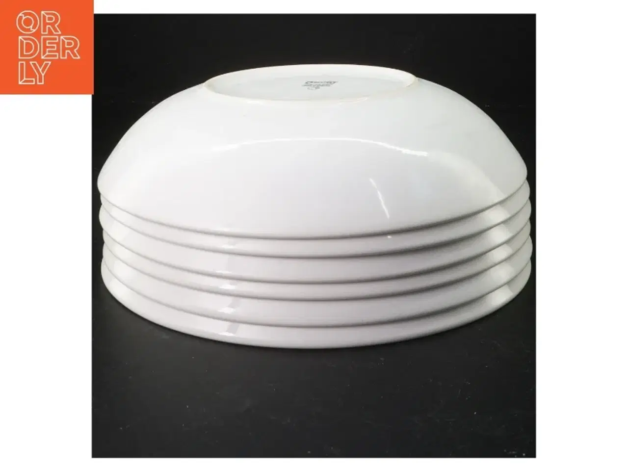 Billede 3 - Hvide porcelænstallerkner, dybe, 6 stk fra IKEA (str. 24 cm diameter. 5 cm høj)