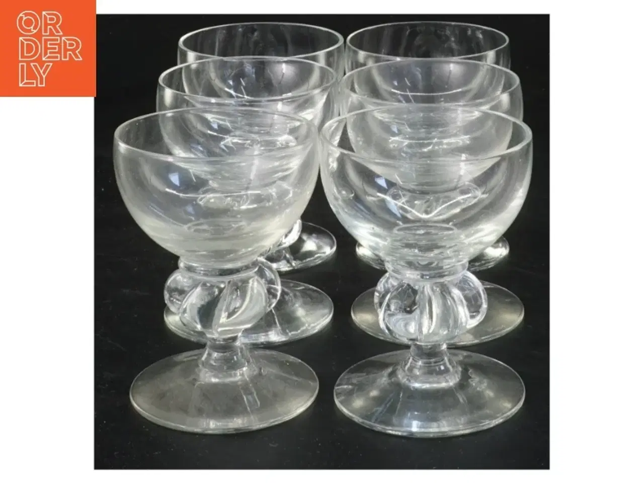 Billede 1 - Sæt med seks glas fra Holmegaard (str. Ø 5,5x7,5 cm)