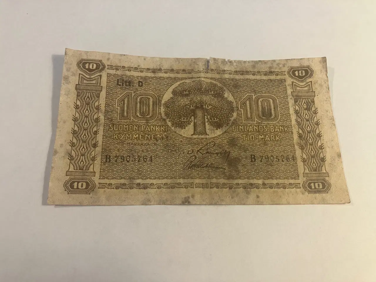 Billede 1 - 10 Mark Finland 1939
