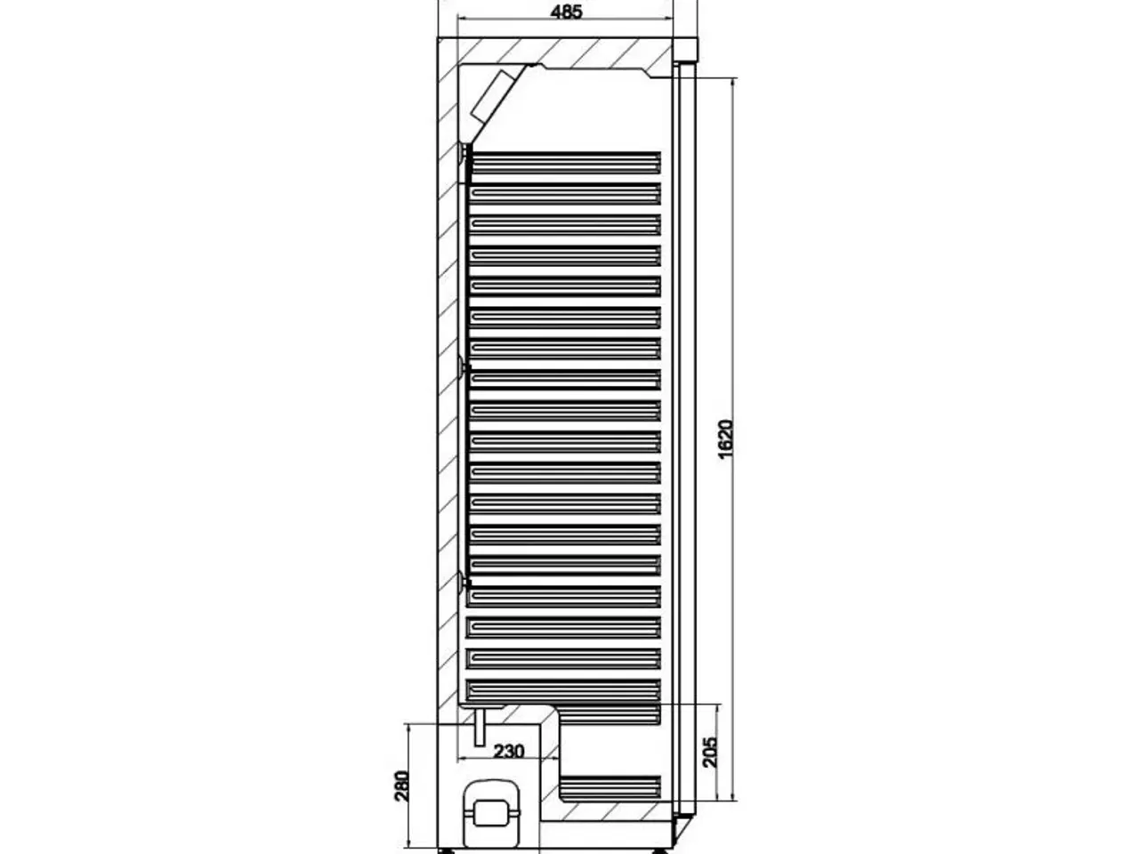 Billede 2 - Industrikøleskab – rustfrit stål 350 liter