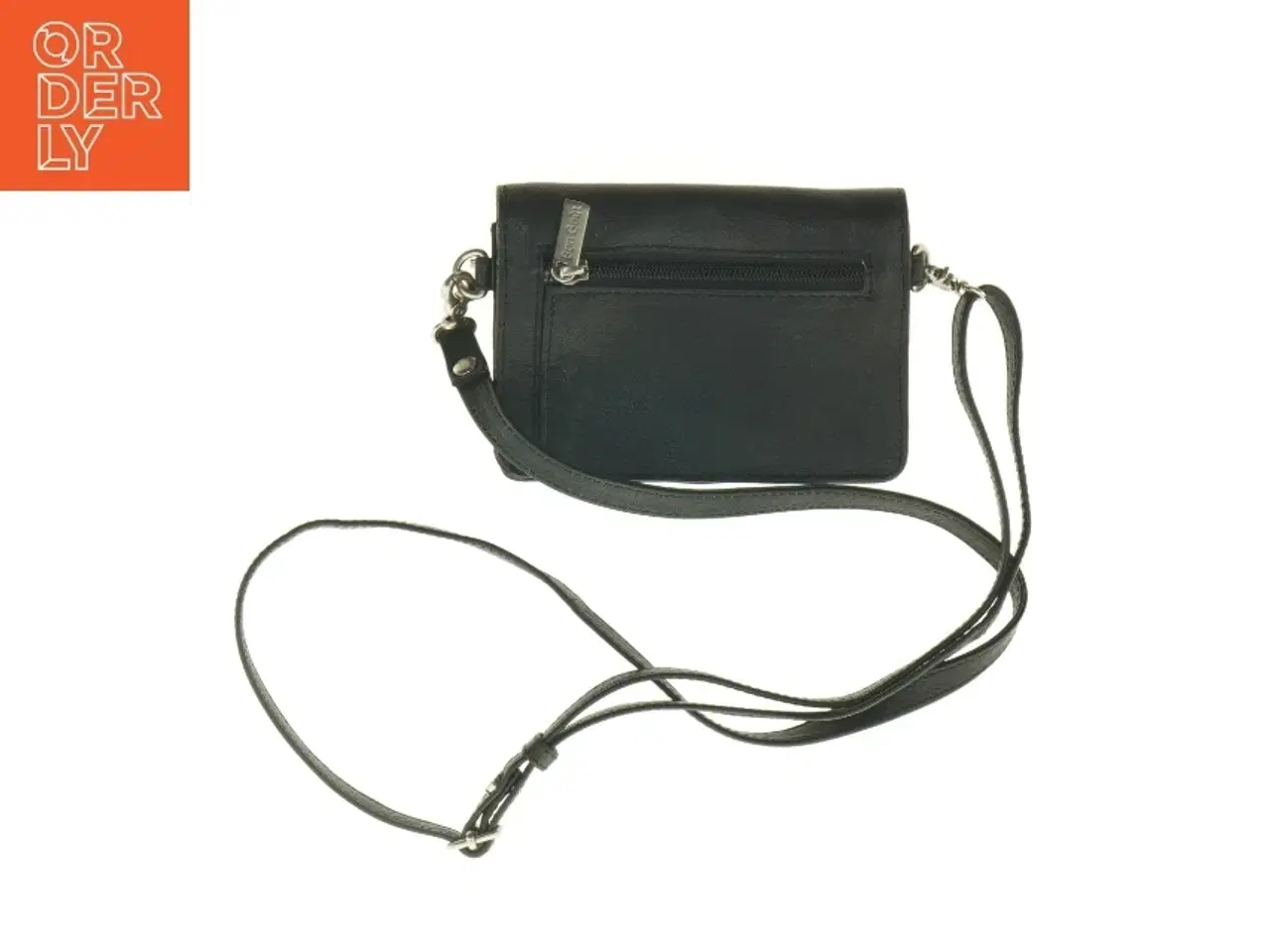 Billede 3 - Sort Bon Go&#251;t Crossbody lædertaske med skulderrem (str. 16 x 11 cm)