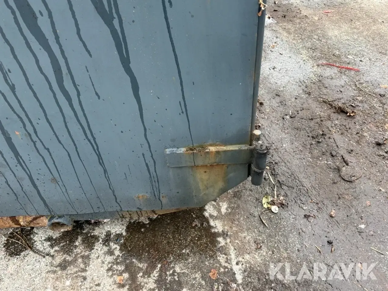 Billede 8 - Lukket stålcontainer med sidehængte låger og løftebeslag