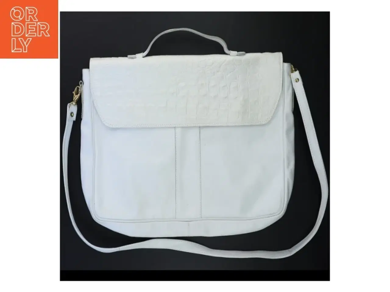 Billede 1 - Hvid skuldertaske (str. 41 x 28 cm)
