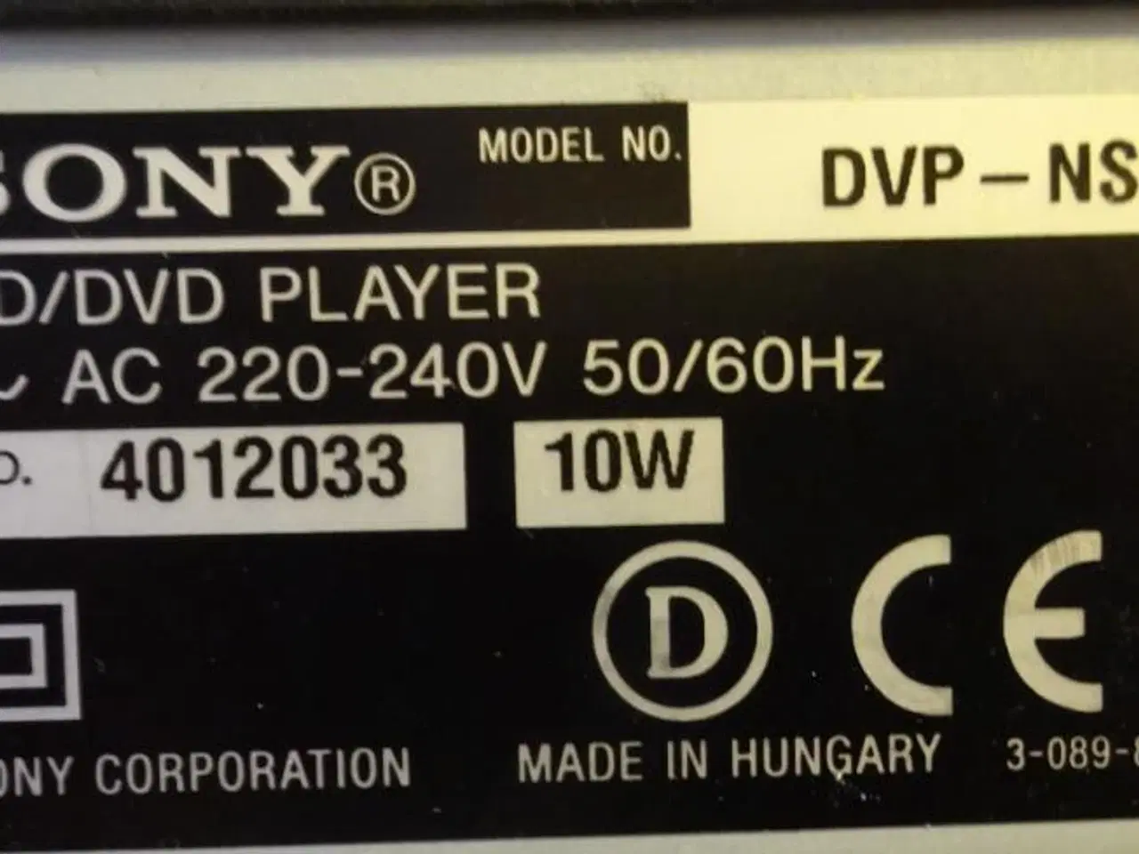 Billede 5 - Sony DVD afspiller