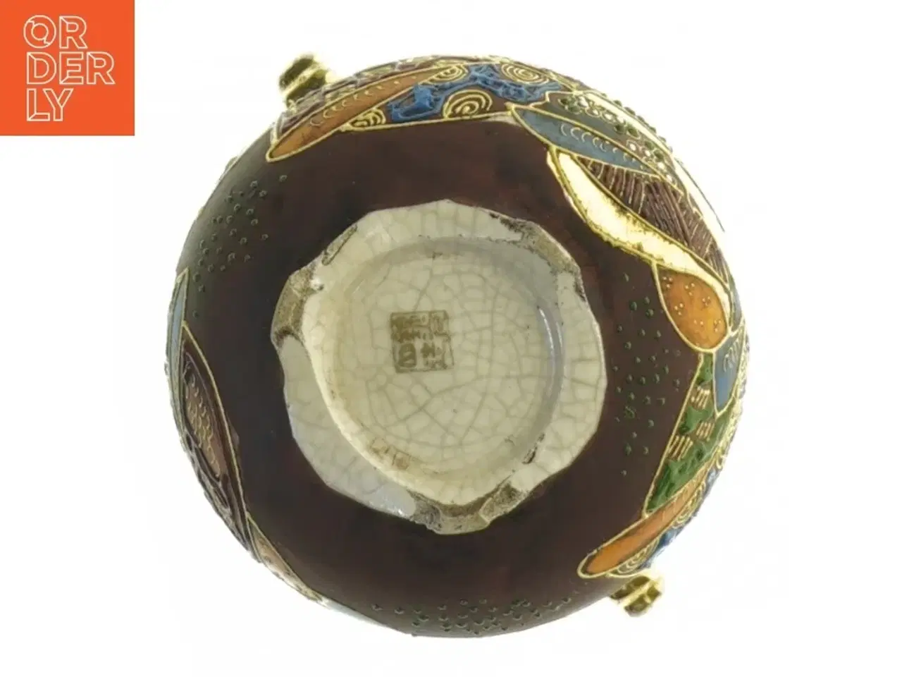 Billede 2 - Dekorativ keramikvase, asiatisk (str. 10,5 xn, 6 cm)
