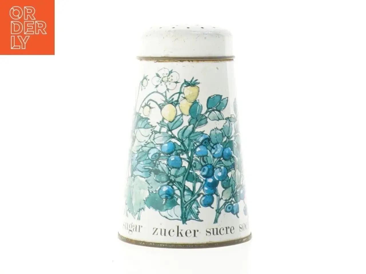 Billede 6 - Vintage sukker strø dåse med låg (str. 14 x 9 cm)