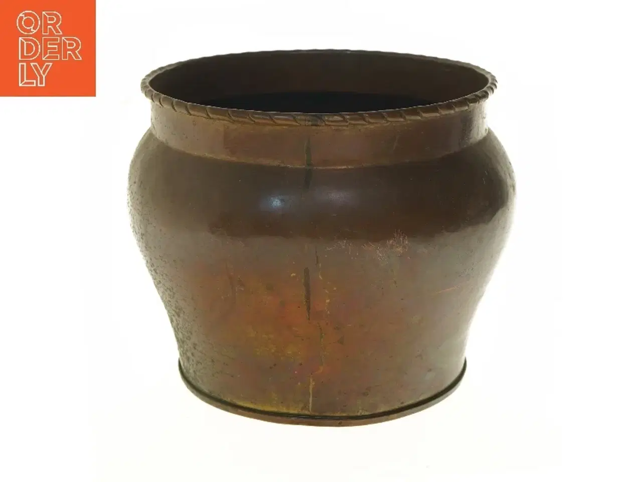 Billede 1 - Flot stor gammel Kobberkrukke (str. Ø 20x22 cm)