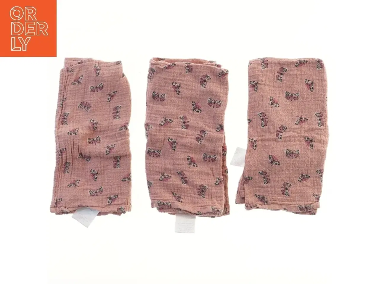 Billede 1 - Rosa stofbleer 3 stk fra Petit (str. 3 stk 60x60 cm)