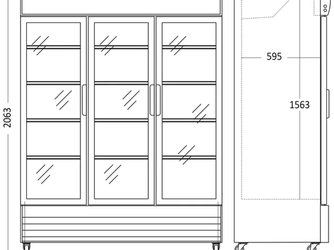 Billede 5 - Scandomestic Display Køleskab 1152 L Ventileret