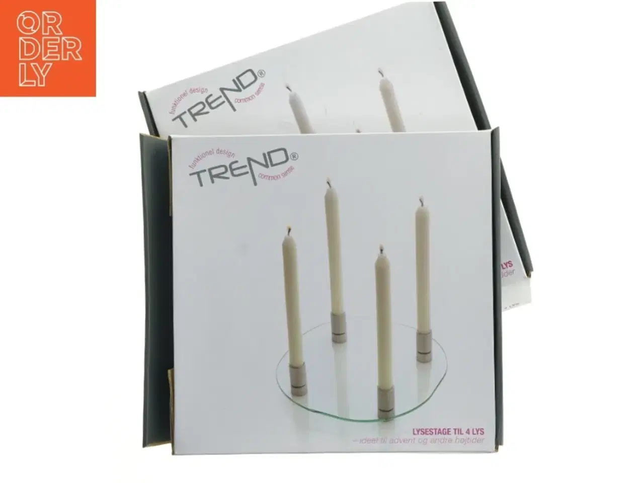 Billede 1 - 2 stk lysestage til 4 lys - advent (str. 28 x 28 cm)