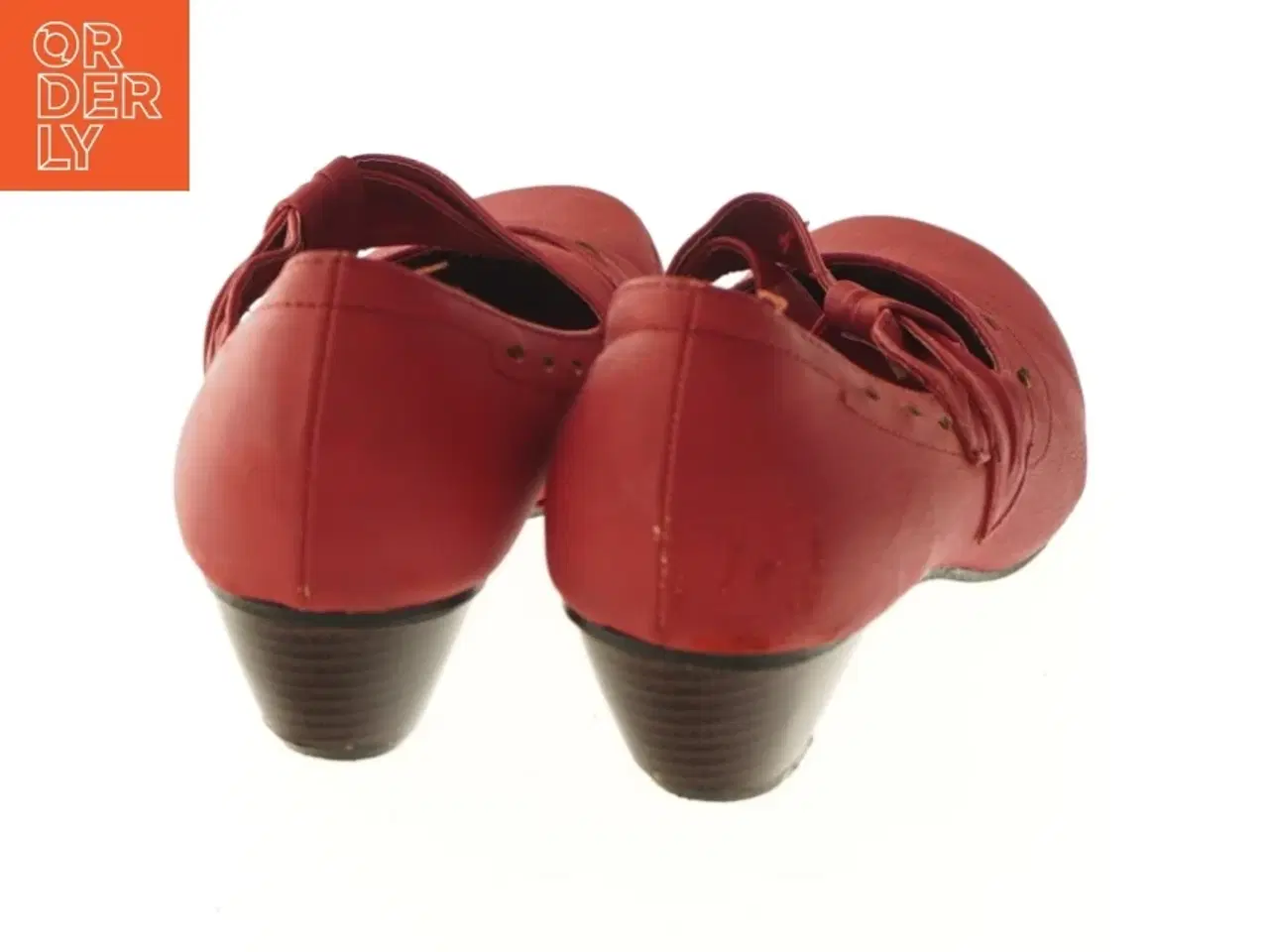 Billede 6 - Røde damesko med hælstraps (str. 38 )