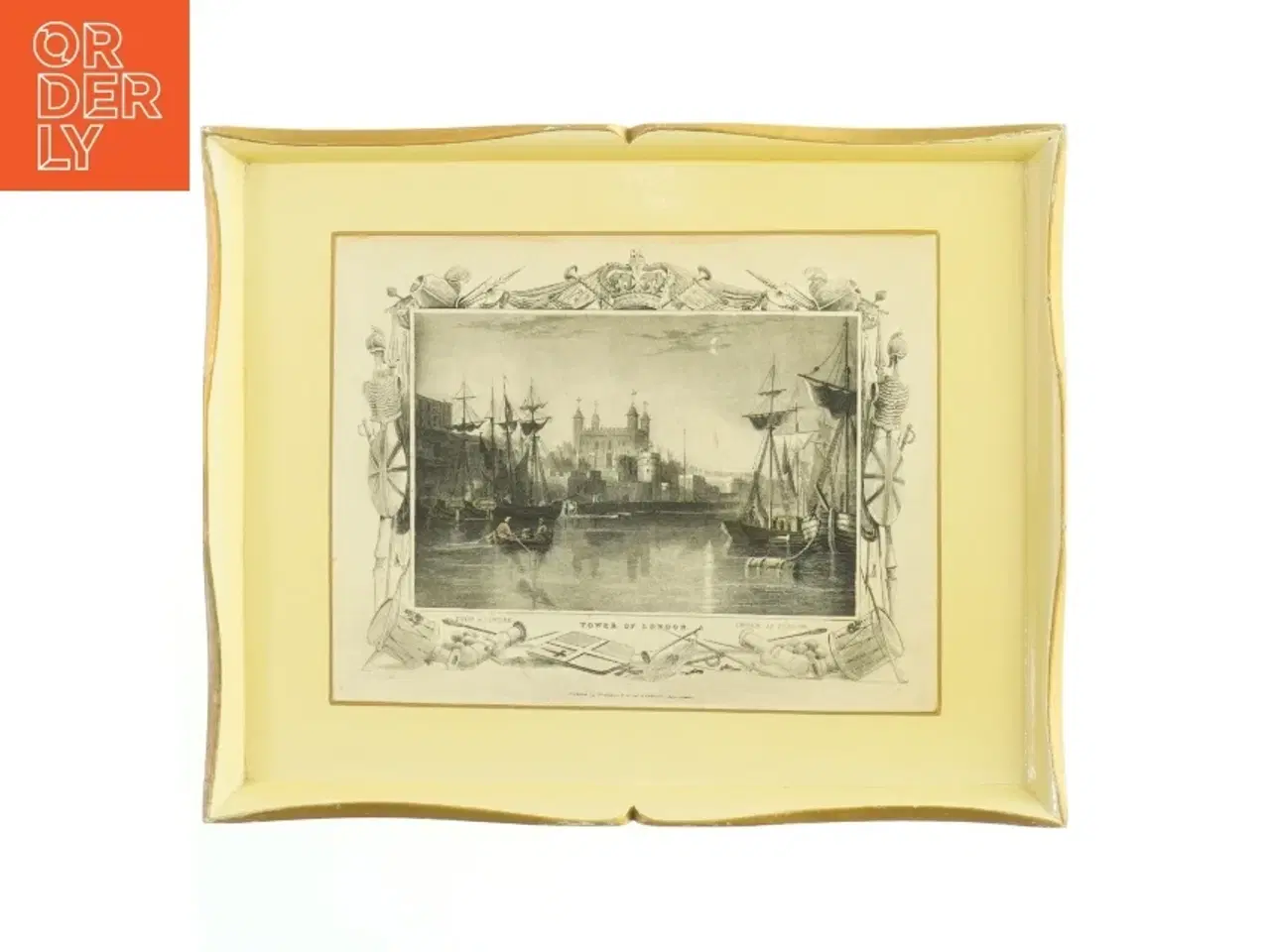 Billede 1 - Bakke med billede af Tower of London (str. 29,5x24 cm)