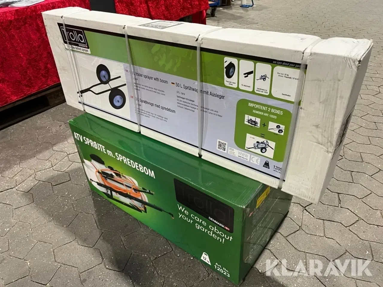 Billede 1 - Sprøjte med vogn TROLLA 12023-12052 tank 50 liter med 4 dyser