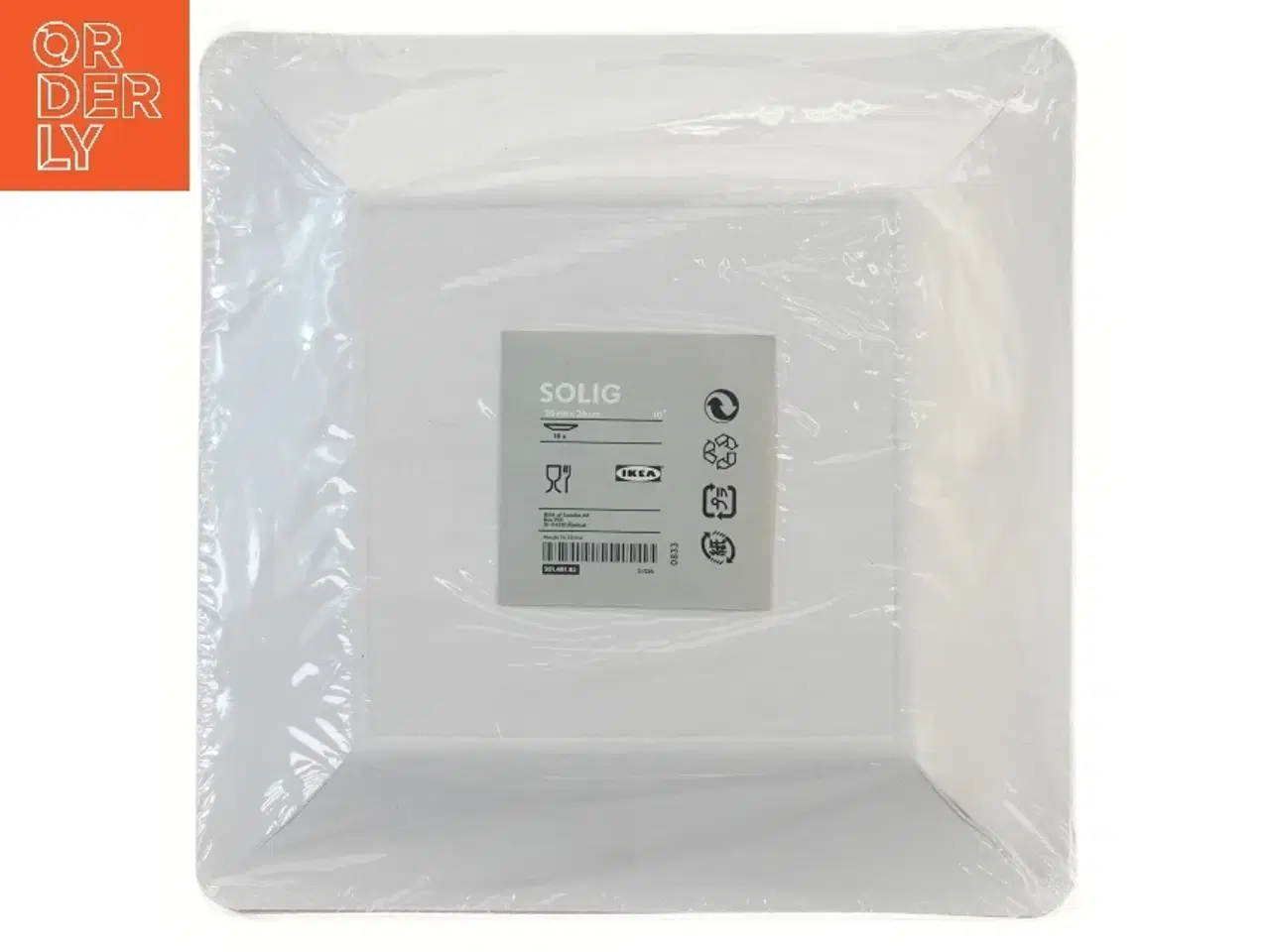 Billede 2 - Kvadratiske papirtallerkener fra IKEA (str. 18 stk 26x26 cm)