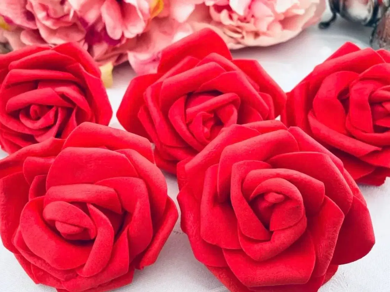 Billede 1 - Kunstig blomster roser til pynt / hobby 