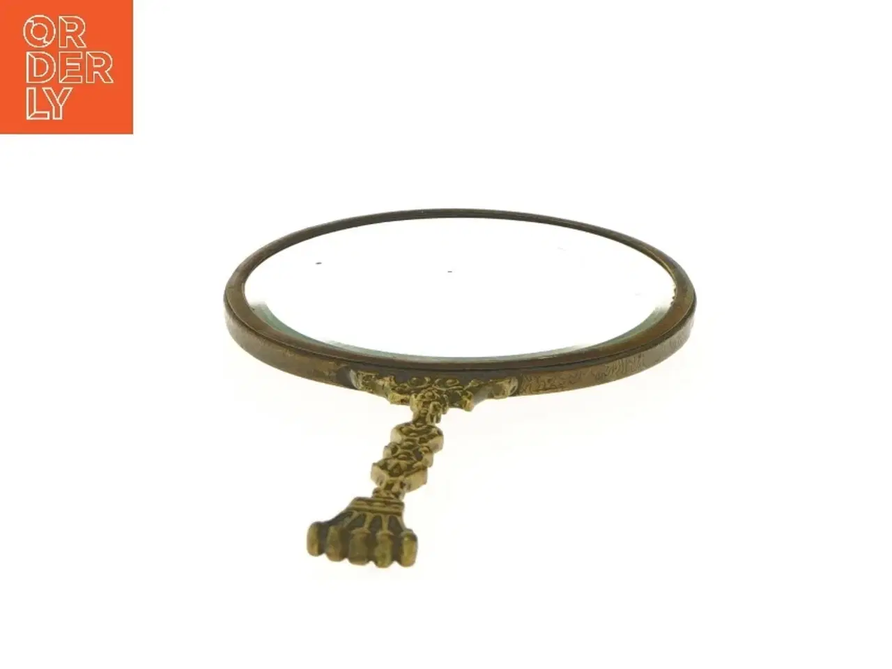 Billede 3 - Vintage håndspejl med dekorativt skaft (str. Ø 14 cm)