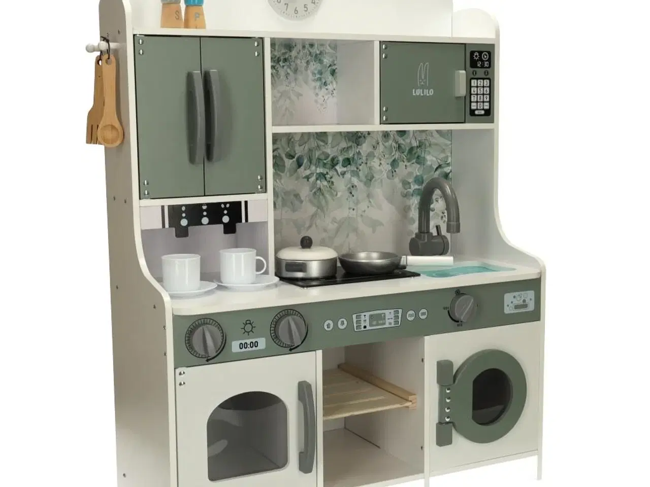 Billede 11 - Legekøkken i træ LULILO Saliko med tilbehør og espressomaskine