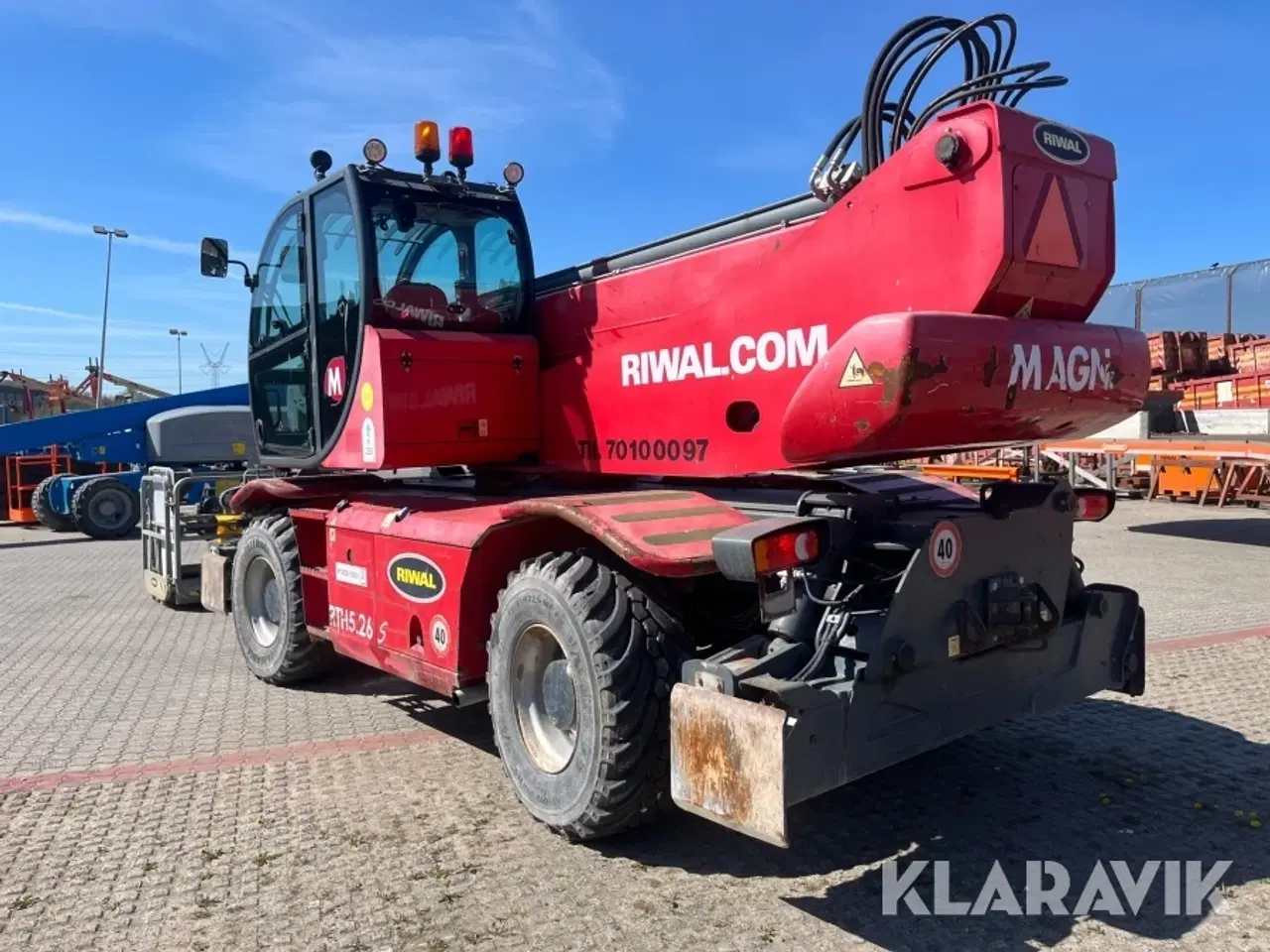 Billede 4 - Rotations Teleskoplæsser Magni RTH5.26 S med kranspil mandskabskurv gafler kranarm