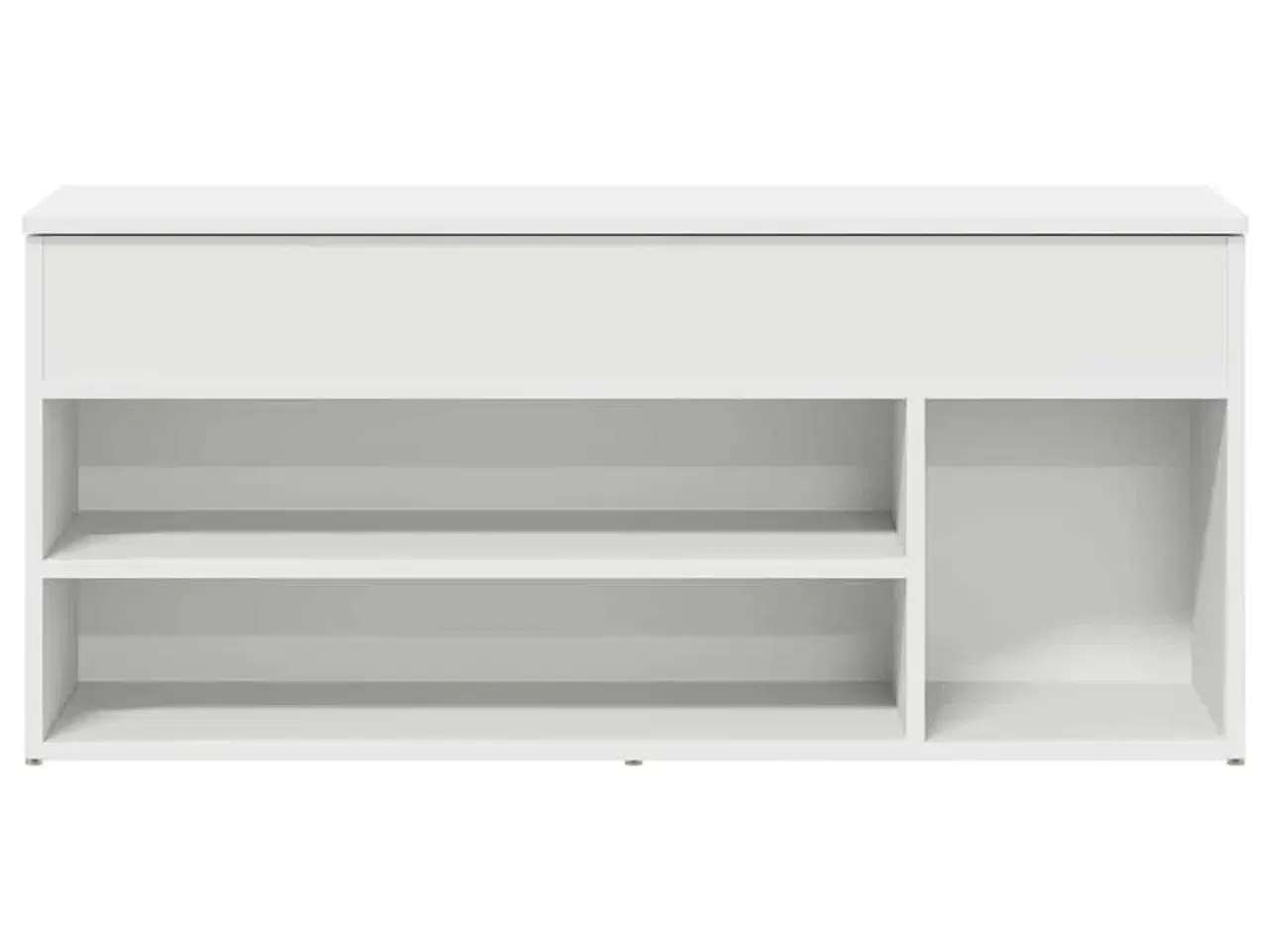 Billede 4 - Skobænk 102x30,5x45 cm konstrueret træ hvid