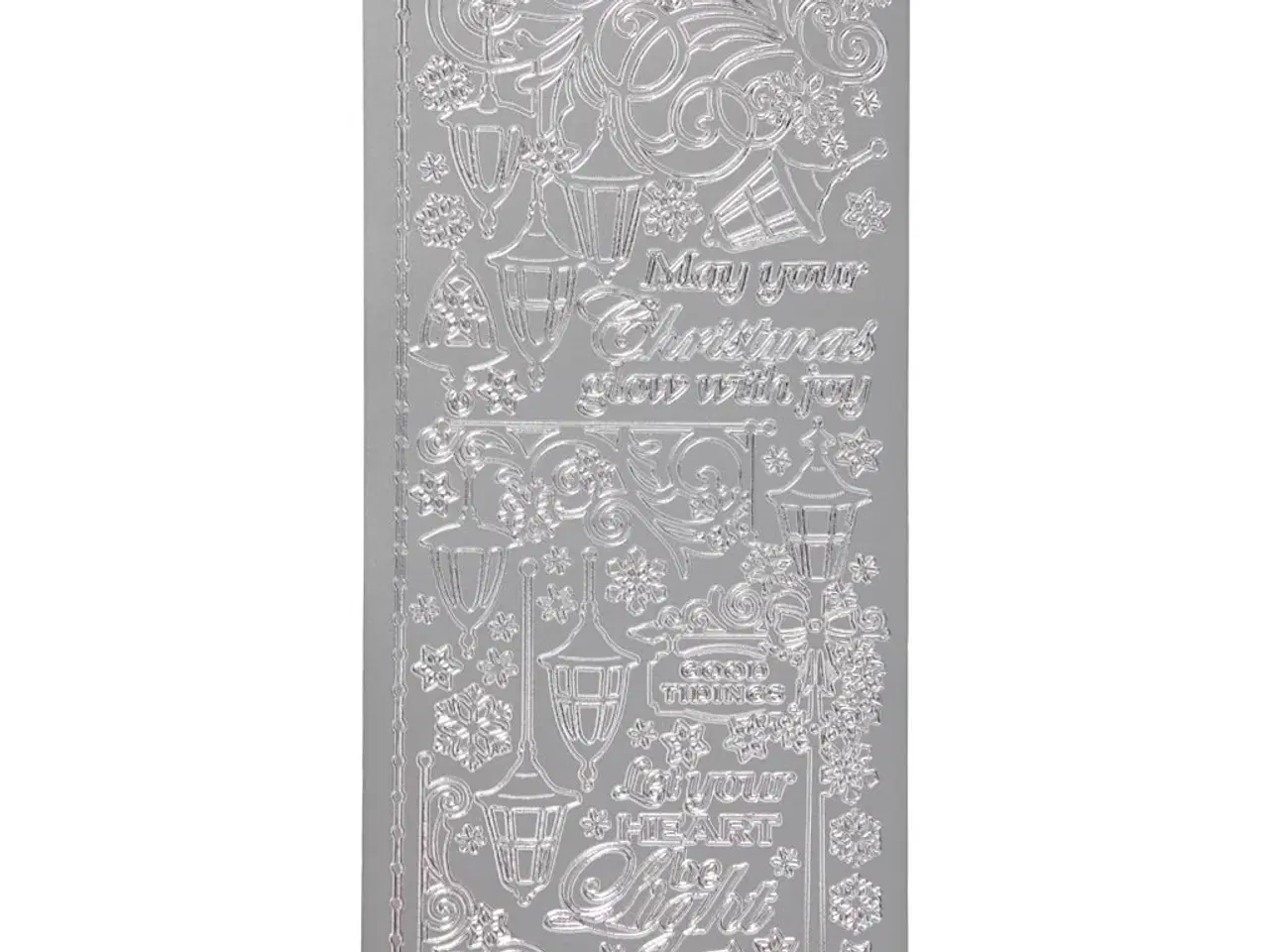 Billede 1 - Sølv Lanterne Stickers - 10x23 cm, Selvklæbende