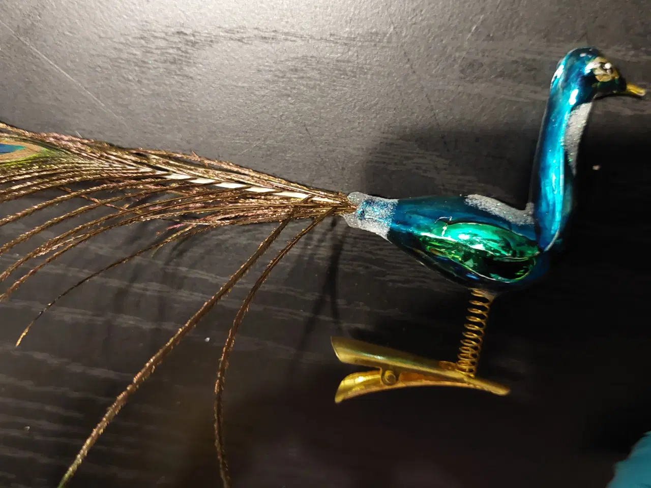 Billede 11 - Julepynt, Gamle Ældre fugle eller påfugl med fjer