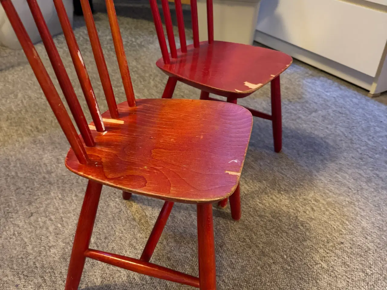 Billede 2 - Retro røde stole sæt